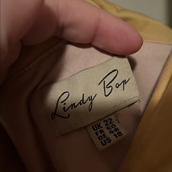 Lindy Bop Mustard Polka Dot Dress - Picture 4 of 5